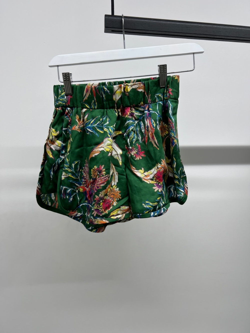 Little Moon Green Floral Women's Shorts